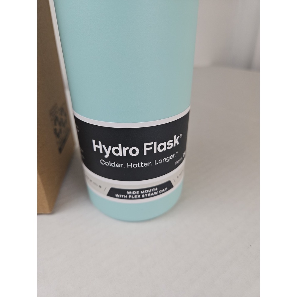 Hydro Flask 24 oz Wide Flex Straw Cap ‎ The Color Is Dew W24BFS Brand New In Box - Picture 2 of 10